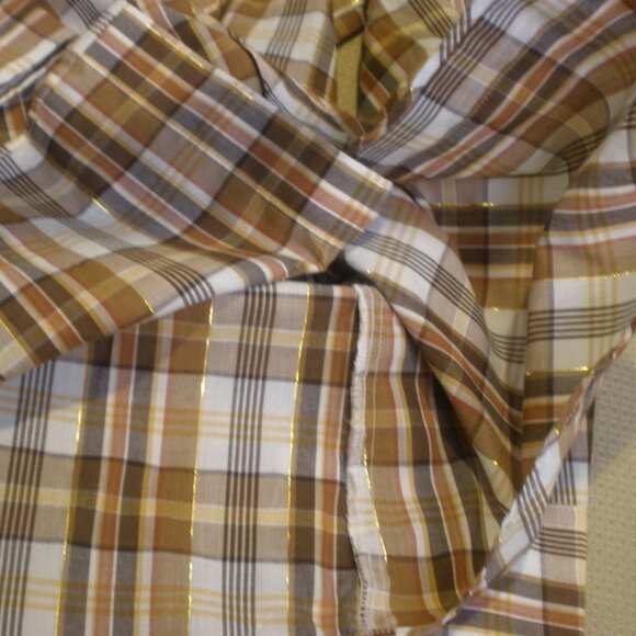 Roper Western Pearl Snap Mens Shirt Size Large Autumn Brown w/ Gold Long Sleeve - Picture 5 of 8